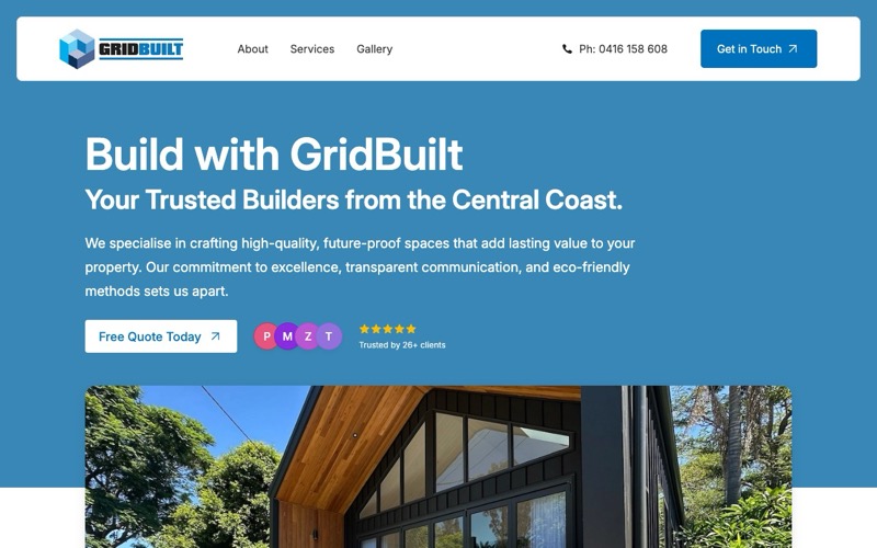 The GridBuilt website we built