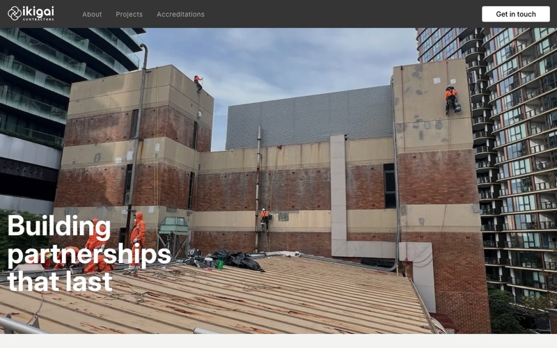 The Ikigai Contractors website we built